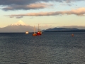 Vulcano Osorno + boats near Puerto Varas