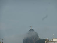 Christ the redeemer in the clouds