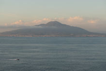 Sorrento view from above the port – Mount Vesuvius