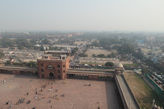 View from minaret of the largest mosque in Delhi