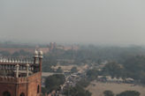 View from minaret of the largest mosque in Delhi