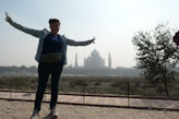 The Taj from the foundations of the black tomb + Rob