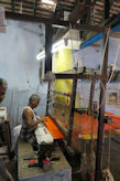 Kanchipuram silk weaving Jacquard card loom