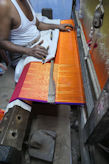 Kanchipuram silk weaving Jacquard card loom