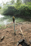 Morning walk from our hotel – lemon on a spear at small temple