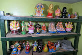 Madurai – 'pottery' villiage cast statues of clay, paper, plaster etc