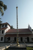 Kochi – a flag pole in a catholic church.