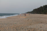 Lots of people on the beach near our hotel