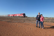 Coober Pedy – Train + Nick + Robyn