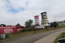 The slum area of Soweto converted cooling towers