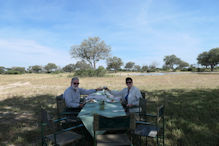 Lunch in front of a waterhole