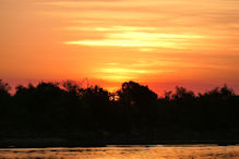 sunset over Chobe River