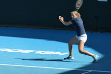 Madison Keys coaching session