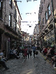 A lively street in the Belfast Cathedral District