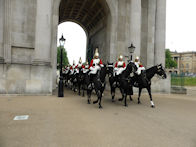 Hyde Park Corner and Wellington Arch area Household Cavalry