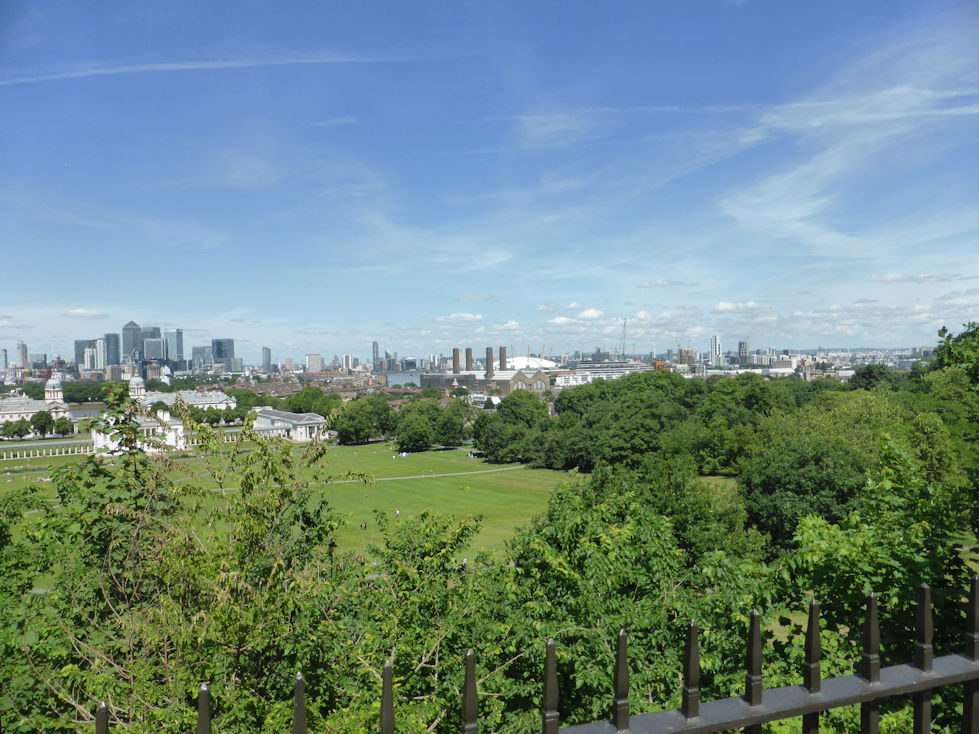 View from Observatory Hill in Greenwich
