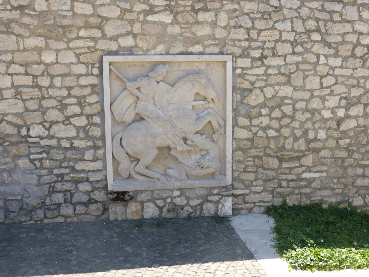 Budapest – St George on wall
