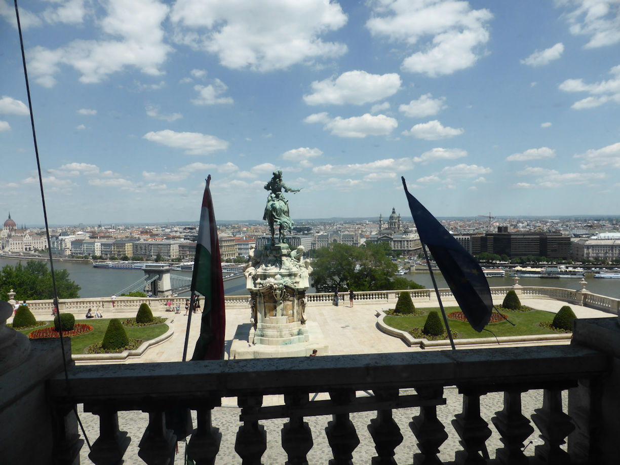 Budapest – National Gallery equestrian statue from window
