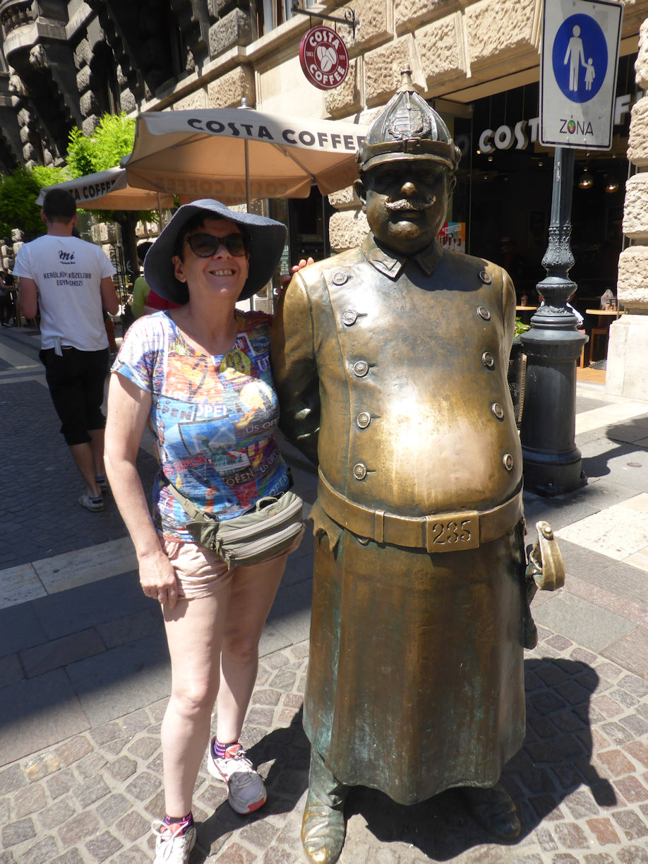 Budapest – Robyn getting close to a character with metal
