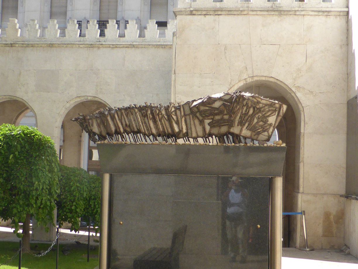 Budapest – Forced march sculpture in the near the Hero's Synagogue
