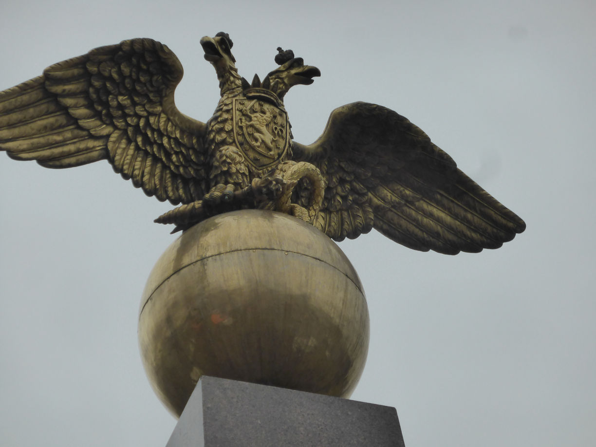 Helsinki – Romanov Double Headed Eagle on top of monument
