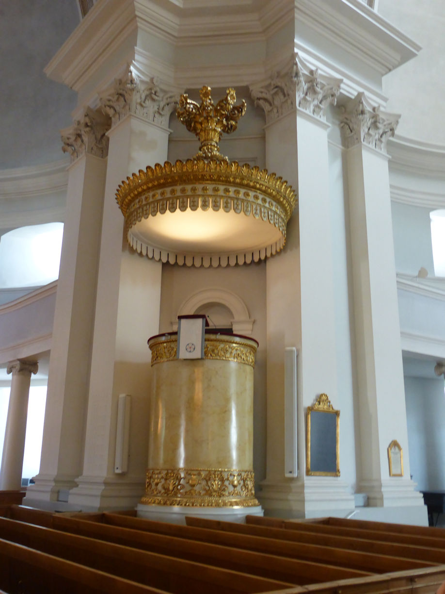 Helsinki – The Lutheran Church pulpit
