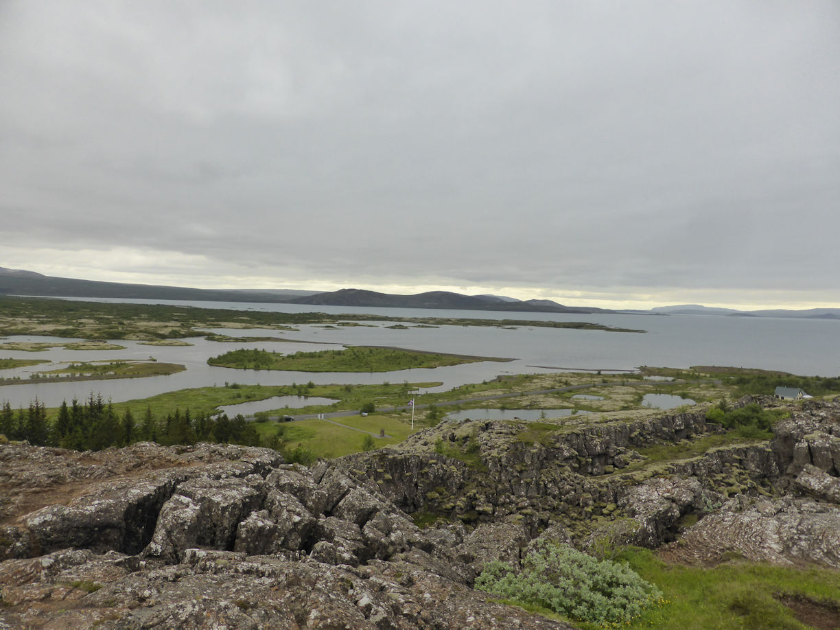 Iceland – Thingvellir National Park – view over lake
