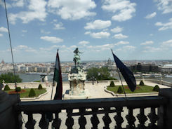 Budapest – National Gallery equestrian statue from window