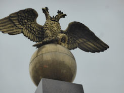 Helsinki – Romanov Double Headed Eagle on top of monument