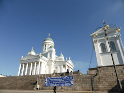 Helsinki – The Lutheran Church with bright blue sky