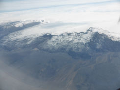 Iceland – flying across the country Ice field