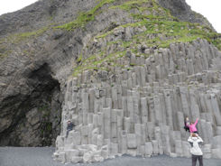 Iceland – Near Vik – Reynisfjara Beach and basalt columns