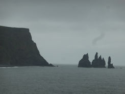 Iceland – Near Vik – Reynisfjara Beach and basalt columns