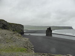 Iceland – Near Vik – Reynisfjara Beach and basalt columns