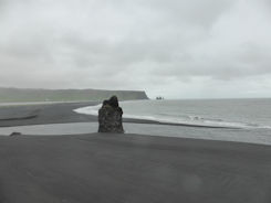 Iceland – Near Vik – Reynisfjara Beach and basalt columns