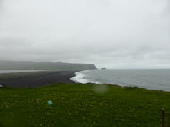 Iceland – Near Vik – Reynisfjara Beach and basalt columns