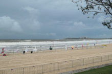 Mooloolaba beach as the weather closed in